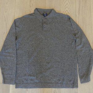 Dockers Vintage Grey Large Long Sleeve Polo